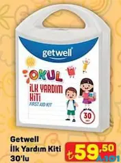 GETWELL İLK YARDIM KİTİ 30'LU indirimli fiyat GETWELL İLK YARDIM KİTİ 30'LU fiyat ve kampanya bilgisi
